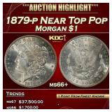 1879-p Morgan Dollar Near Top Pop $1 ms66+ SEGS
