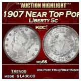 1907 Liberty Nickel Near Top Pop 5c ms66 SEGS