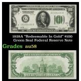 1928A $100 Green Seal Federal Reserve Note "Redeem