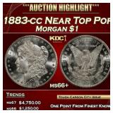 1883-cc Morgan Dollar Near Top Pop $1 ms66+ SEGS
