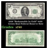 1928 $100 Green Seal Federal Reserve Note "Redeema
