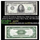 1934A $500 Green Seal Federal Reserve Note Preside