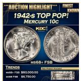 1942-s Mercury Dime TOP POP! 10c ms68+ FSB SEGS