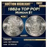 1882-s Morgan Dollar TOP POP! $1 Grades ms68+