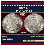 1897-s Morgan Dollar $1 Grades ms65