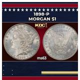 1898-p Morgan Dollar $1 Grades ms63