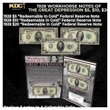 1928 Workhorse Notes of the Great Depression $5, $