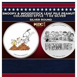 Snoopy & Woodstock Leaf Pile Peanuts Colorized Sty