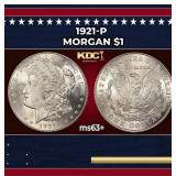 1921-p Morgan Dollar $1 Grades ms63+