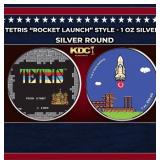 Tetris "Rocket Launch" Style - 1 oz Silver Round R