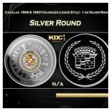 Cadillac 1906 & 1963 Colorized Logos Style - 1 oz