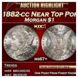 1882-cc Morgan Dollar Near Top Pop $1 ms67+ SEGS