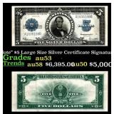 1923 $5 Large Size Silver Certificate "Porthole No