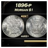 1896-p Morgan Dollar $1 Grades ms62+