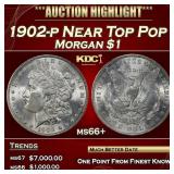 1902-p Morgan Dollar Near Top Pop $1 ms66+ SEGS