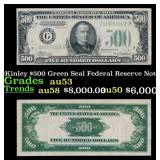 1934A $500 Green Seal Federal Reserve Note Preside