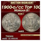 1900-o/cc Top 100 Morgan Dollar $1 ms63 USCG
