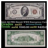 1934A $10 FRN Hawaii WWII Emergency Currency Grade