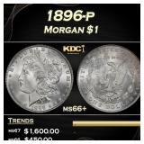 1896-p Morgan Dollar $1 ms66+ SEGS