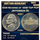 1939 Reverse of 1938 Proof Jefferson Nickel TOP PO