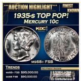 1935-s Mercury Dime TOP POP! 10c ms68+ FSB SEGS