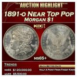 1891-o Morgan Dollar Near Top Pop $1 ms65+ SEGS