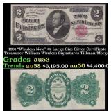 1891 $2 Large Size Silver Certificate "Windom Note