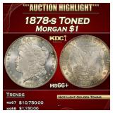 1878-s Morgan Dollar Toned $1 ms66+ SEGS