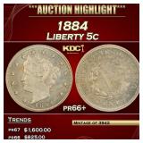 1884 Proof Liberty Nickel 5c pr66+ SEGS