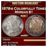 1878-s Morgan Dollar Colorfully Toned $1 ms66+ SEG