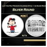Lucy Van Pelt Peanuts Colorized Style - 1 oz Silve