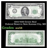 1934 $100 Green Seal Federal Reserve Note Kansas C