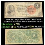 1886 $2 Large Size Silver Certificate General Winf
