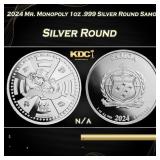 2024 Mr. Monopoly 1oz .999 Silver Round Samoa Roun