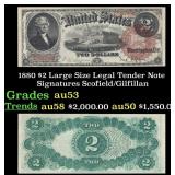 1880 $2 Large Size Legal Tender Note Grades Select