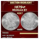 1879-p Morgan Dollar $1 ms66 SEGS