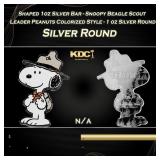 Shaped 1oz Silver Bar - Snoopy Beagle Scout Leader