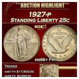 1927-p Standing Liberty Quarter 25c ms66+ FH SEGS