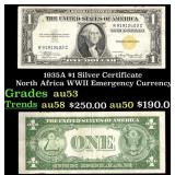 1935A $1 Silver Certificate North Africa WWII Emer