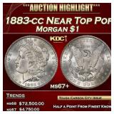 1883-cc Morgan Dollar Near Top Pop $1 ms67+ SEGS