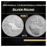 2024 Godzilla 1 oz Silver Godzilla x Kong Coin Rou
