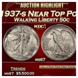 1937-s Walking Liberty Half Dollar Near Top Pop 50