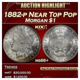 1882-p Morgan Dollar Near Top Pop $1 ms66+ SEGS