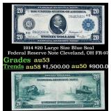 1914 $20 Large Size Blue Seal Federal Resrve Note
