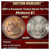 1881-s Morgan Dollar Rainbow Toned Near Top Pop $1