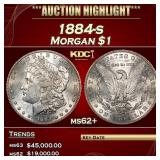 1884-s Morgan Dollar $1 ms62+ USCG