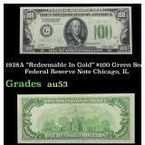 1928A $100 Green Seal Federal Reserve Note "Redeem