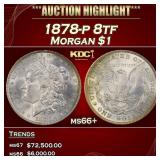 1878-p 8tf Morgan Dollar $1 ms66+ SEGS