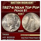 1927-s Peace Dollar Near Top Pop $1 ms65 SEGS