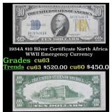 1934A $10 Silver Certificate North Africa WWII Eme